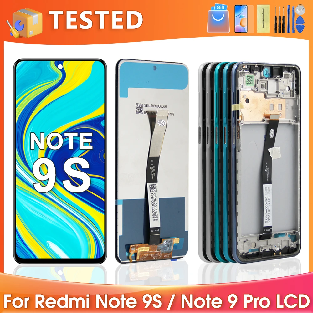 6.67''For Xiaomi Redmi Note 9S For Redmi Note 9 Pro M2003J6A1G LCD Display Touch Screen Digitizer Assembly Replacement