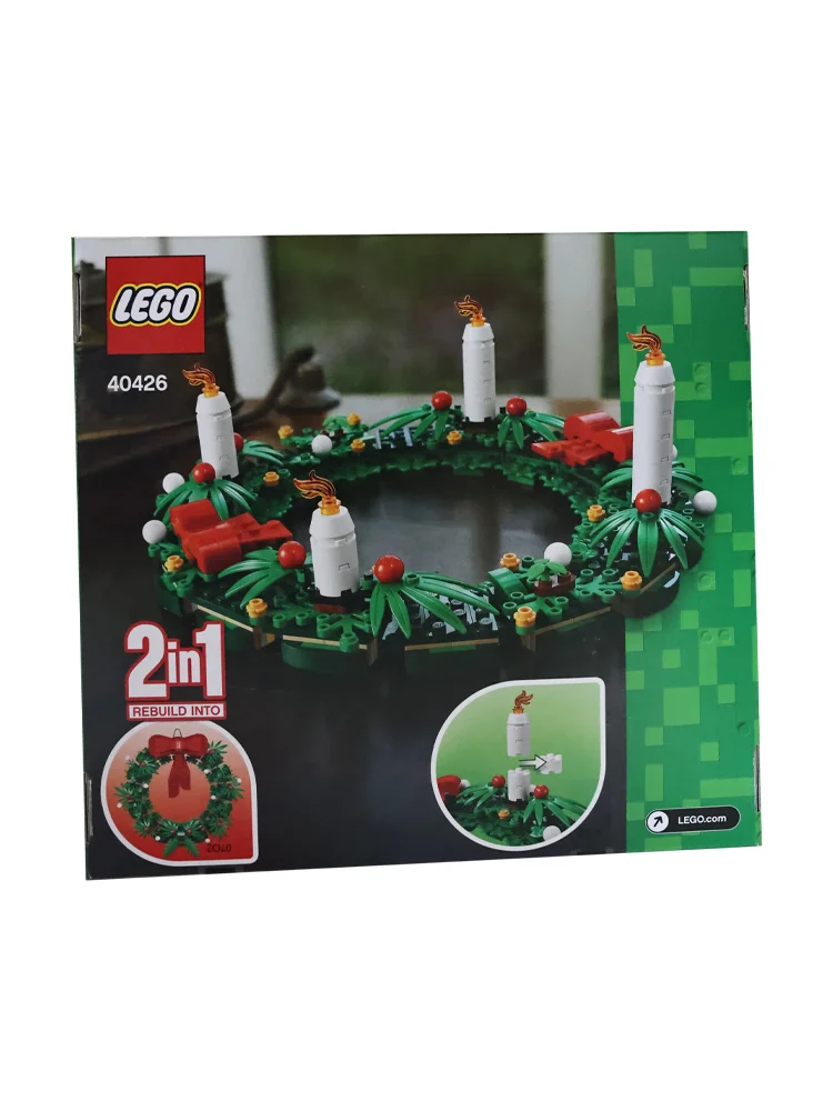 LEGO 40426 Christmas Wreath 2-in-1- Brand new, assembled building block toy holiday gift.