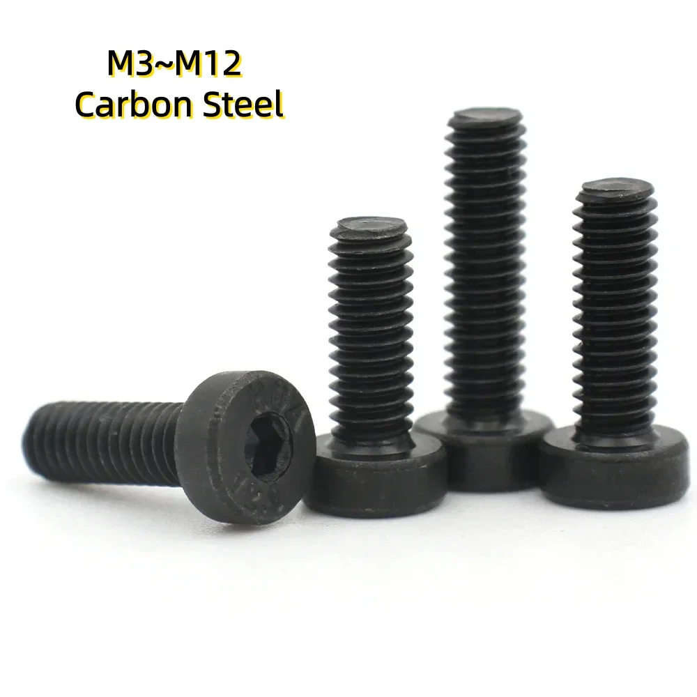 M3~M12 Grade12.9 Carbon Steel Hexagon Hex Socket Thin Short Low Cap Head Screw Bolt DIN7984