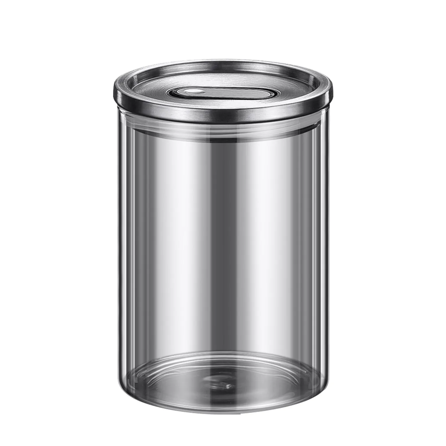 

LFGB Certification 2.7mm Thickness High-borosilicate Glass Dry Cargo Preservation Box High Transmittance Coffee Bean Keep Jar