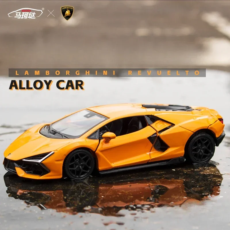 Simulation 1/36 Scale Miniature Voiture Of Lamborghini Revuelto Collective Metal Diecast Toy Vehicle Children Boy Birthday Gift