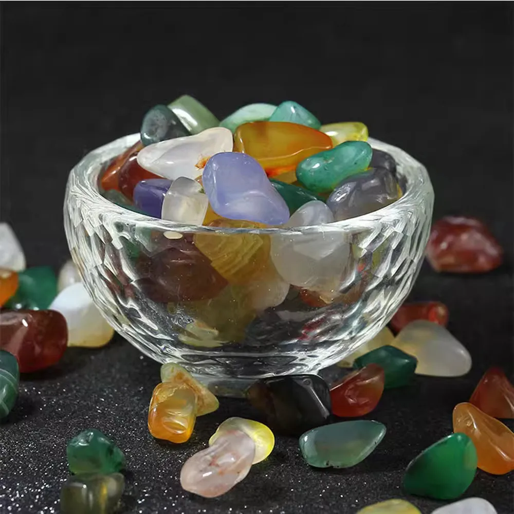 100g/bag Tibetan Tranic Multi-color Mixed Colored Seven Treasured Manza Fengshui Offered Stone,Putting Buddhist Decoration