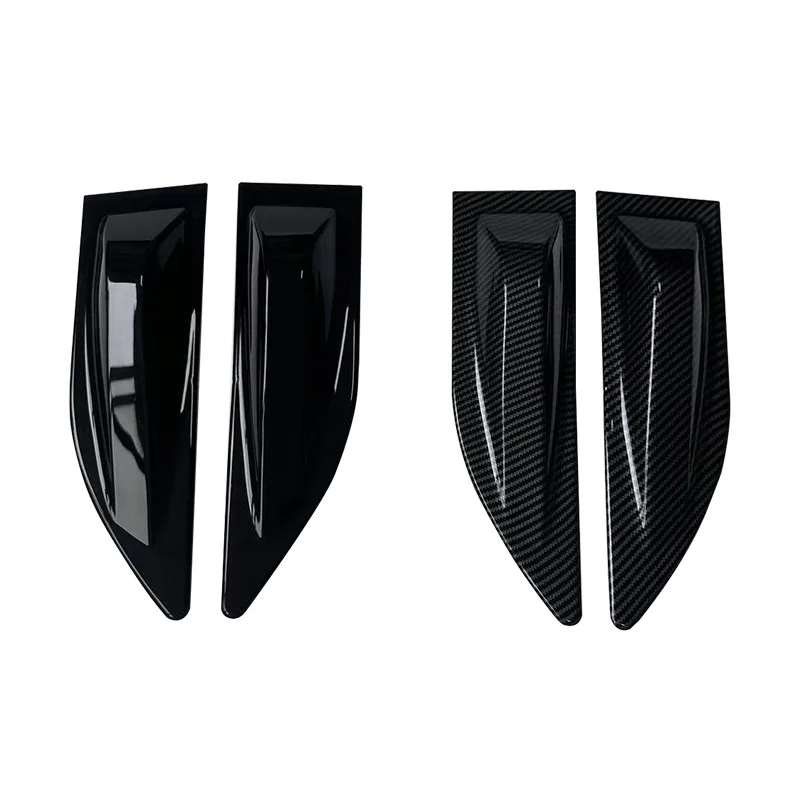 1Pair Universal Car Air Intake Hood Scoop Bonnet Glossy Black Vent Cover Side Fender Sticker Car Decoration Styling