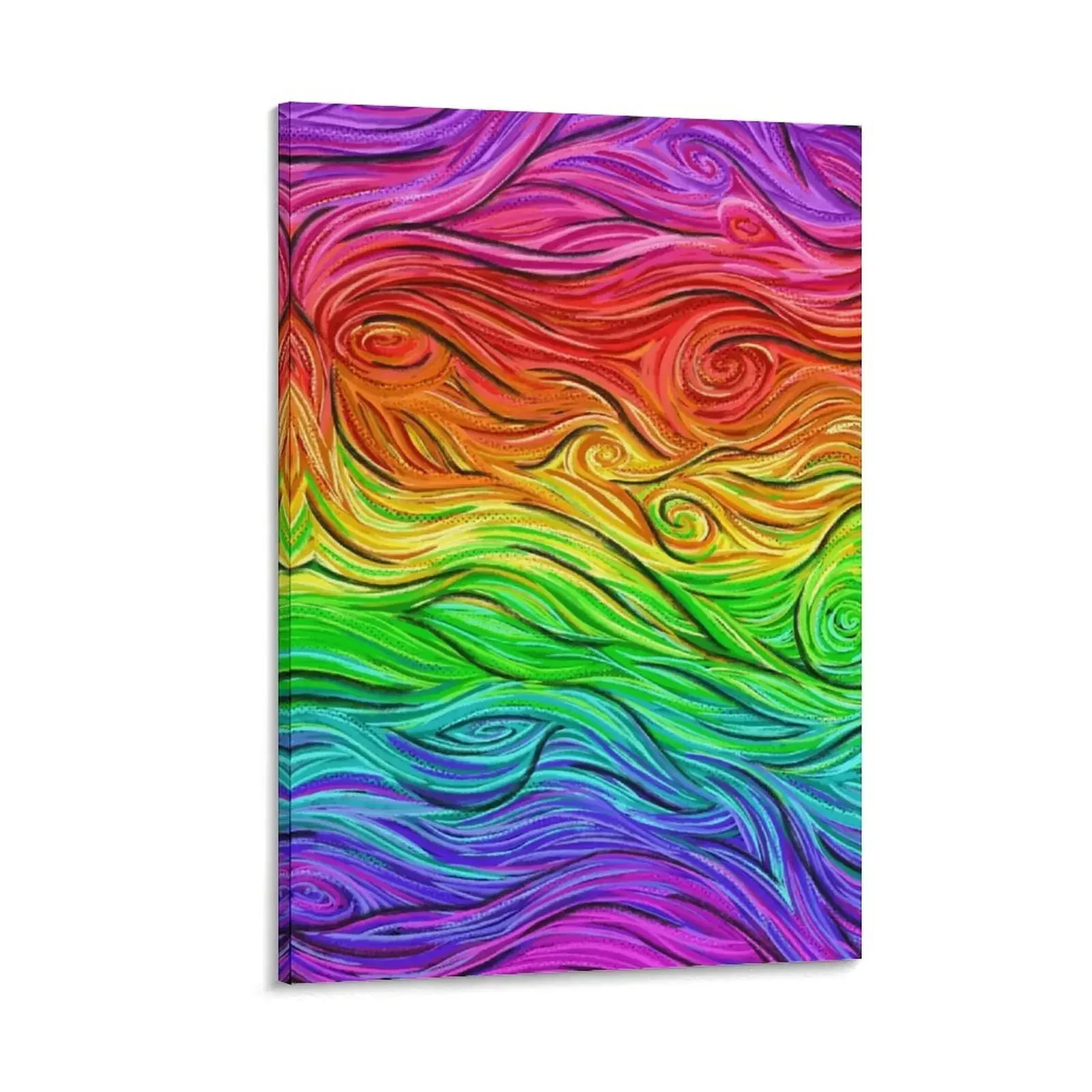 

Rainbow Swirls Canvas Painting wall art Paintings for bedroom canvas wall decoration Bedroom deco