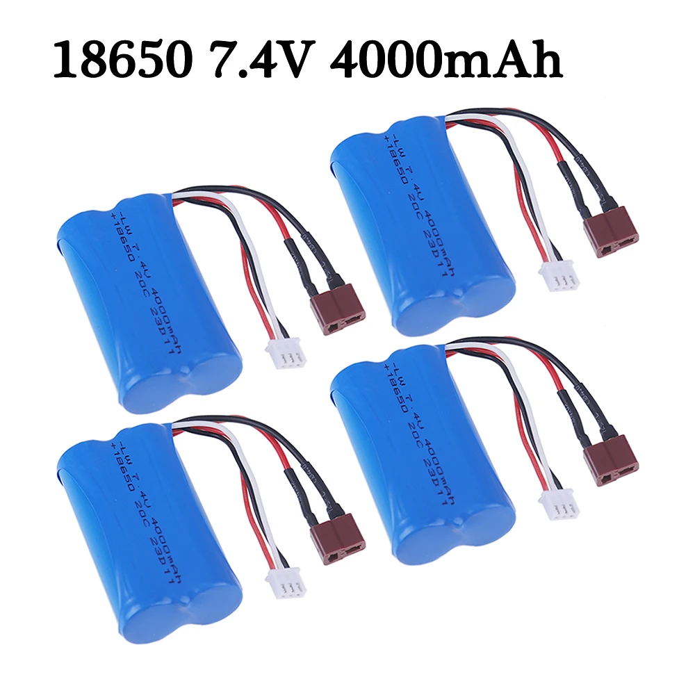 แบตเตอรี่ Li-ion 18650 mAh 7.4V 4000mAh สำหรับ SCY-16101 SCY-16102 SCY-16103 SCY-16201 SCY-16301 SCY-16302รถบังคับวิทยุ mobil RC SCY-16303