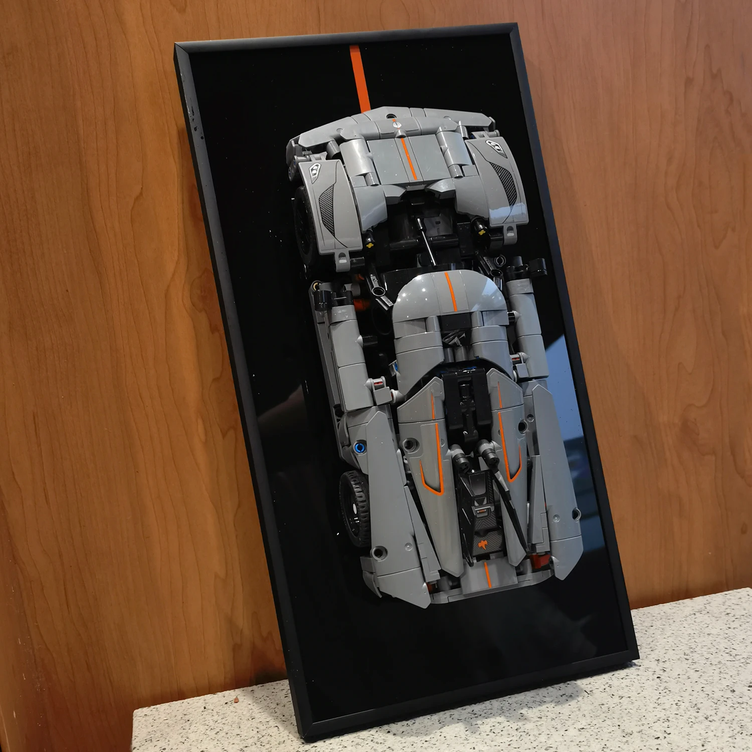 

Display Wallboard for Lego 42173 Koenigsegg Jesko Absolut Grey,Adult Collectibles Wall Mount Frame (No Car Included)