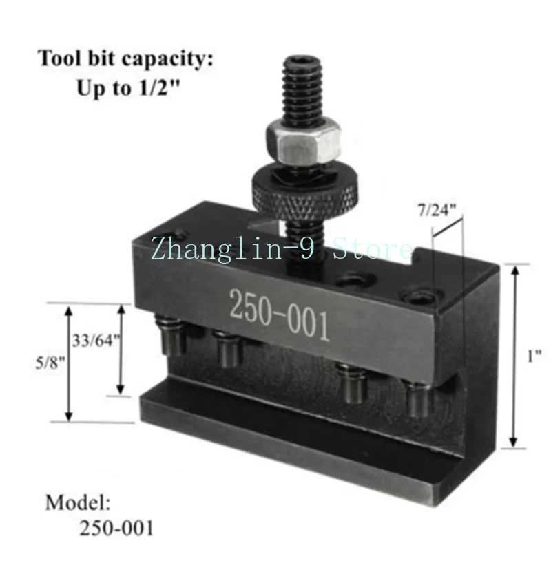 2Pcs 250 - 001 Quick Change Tool Turning Tool & 250-000 Wedge Quick Change Tool Kit Lathe Knife Holder