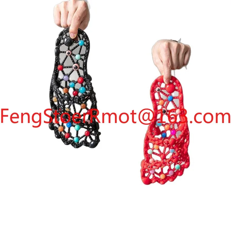 Bathroom summer slippers non-slip indoor bath breathable women hollow foot massage leakage quick drying