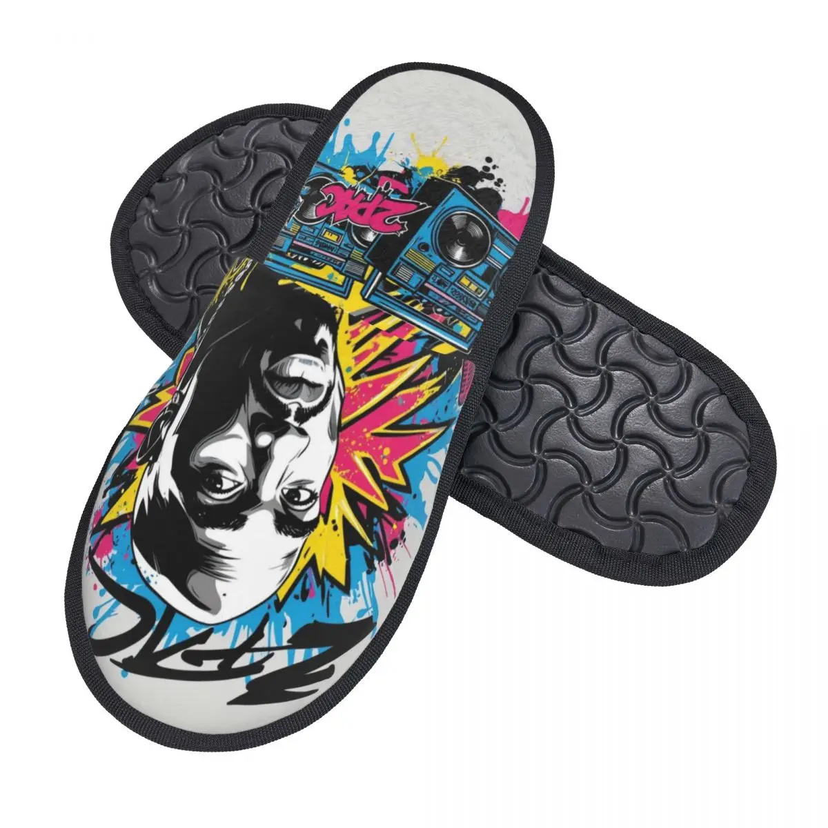 Custom Rapper Tupac 2P-pac Hip Hop Guest Slippers for Hotel Women House Slipper
