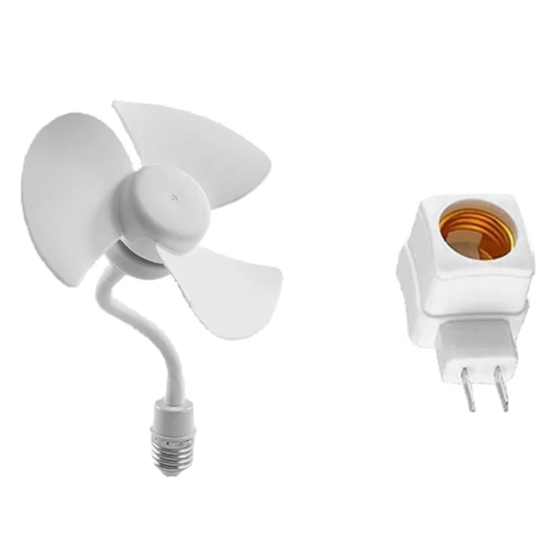 

E27 Screw-In Universal Fan,3 Blades E27 Thread Base Ceiling Fan,Low Noise Cooling Fan,E27 Thread Ceiling Fan