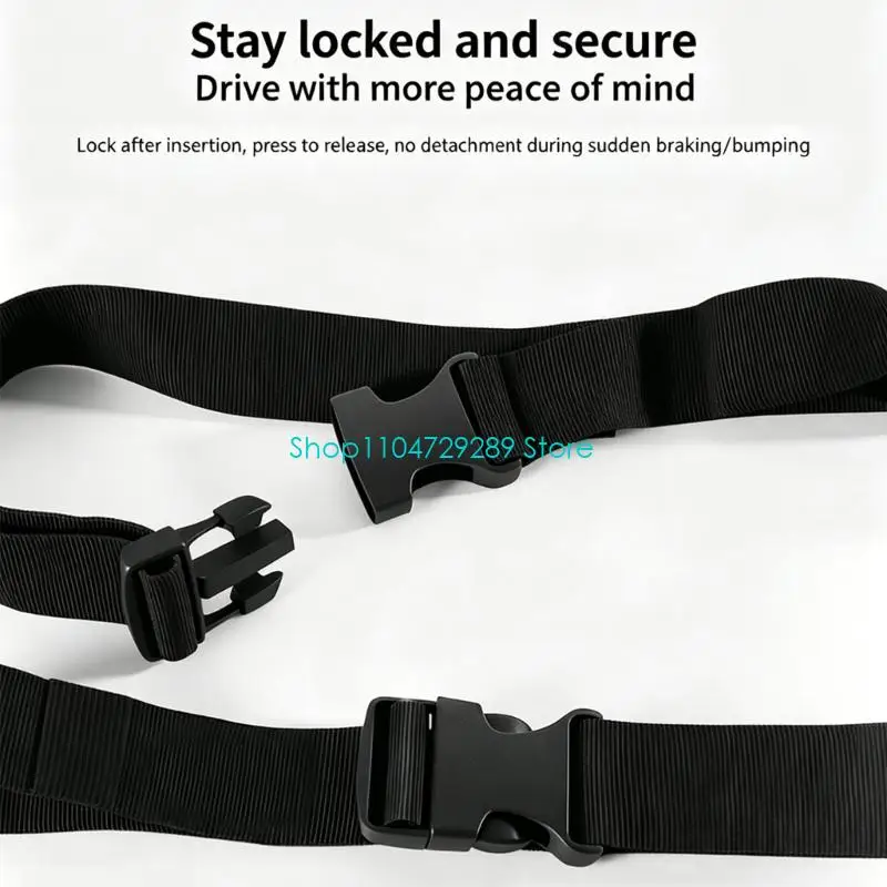 D8KE Car Hanging Rope Black Polyester Buckle Design Heavy Duty 20kg Weight