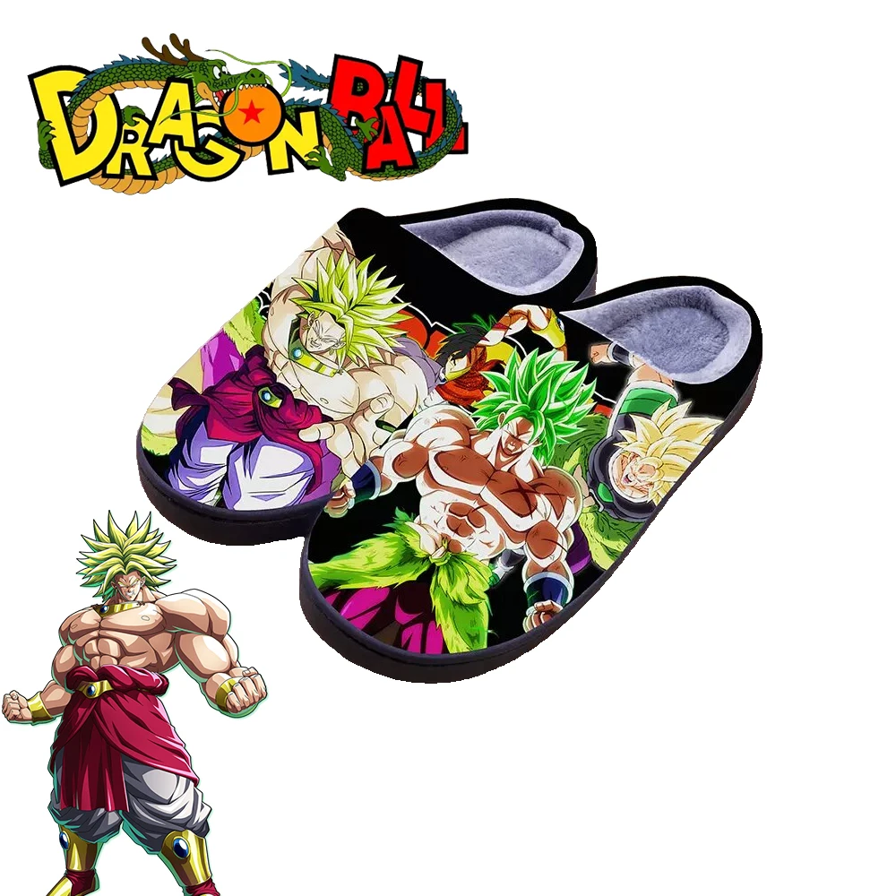 Dragon Ball Winter Warm Indoor Slippers Anime Broli Cospaly Cartoon Cute Shoes For Men Women Boy Girl Slippers Halloween Gift