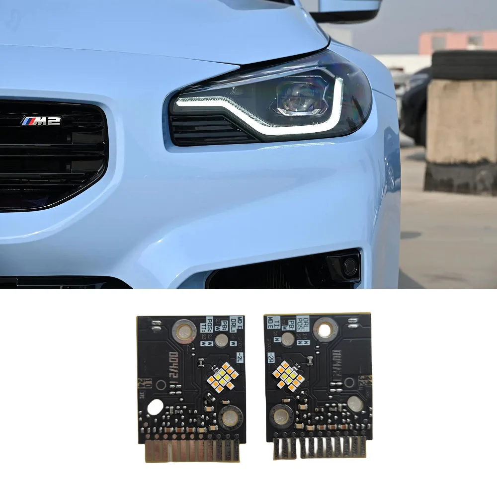 

Оригинальный белый источник света, дневные фотообои для BMW 2 серии G87 G42 M2 2022-2024, левая и правая, дневные строки, дневные фотографические стропы, белые