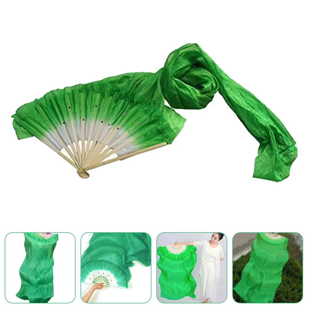 

Шелковый веер для танца живота, длинный складной веер для женщин, легкие элегантные аксессуары для танцев, гибкая вуаль, удлиненный инструмент