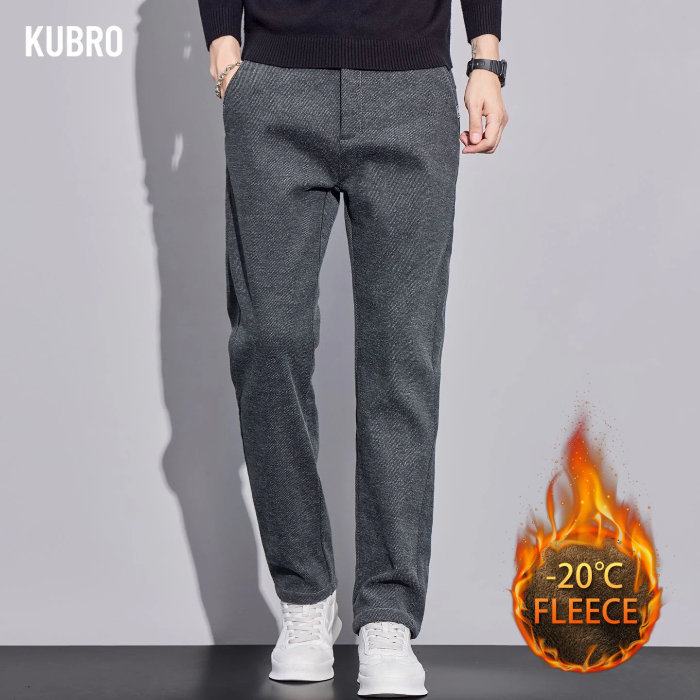 

New Autumn and Winter Style of Fleece and Thickened Fashionable and Versatile Men's Casual Pants Men's Men's Business