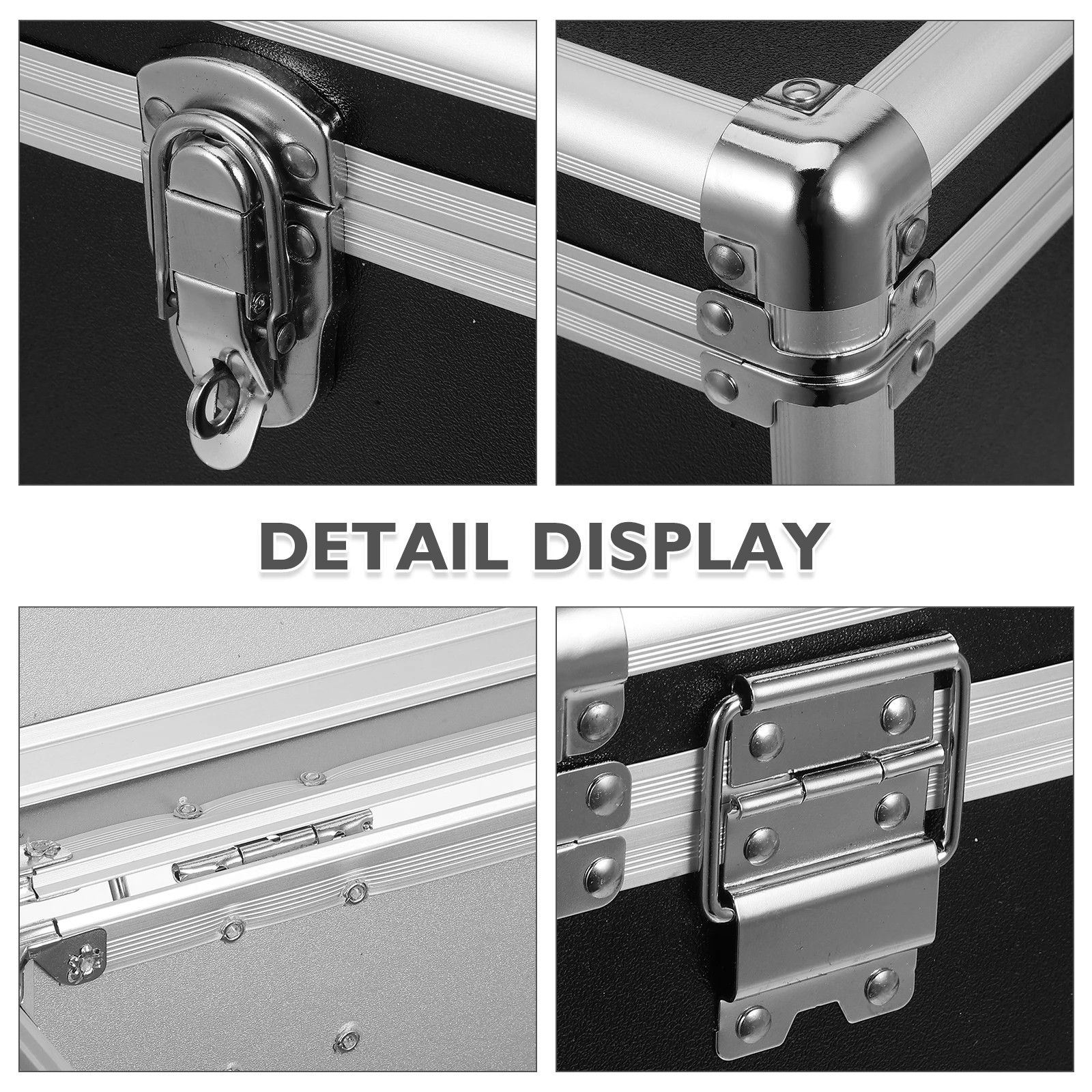 Caja de herramientas de aleación de aluminio, estuche rígido portátil, contenedor de almacenamiento de mano, maletín de Metal portátil para viajes en casa, trabajo al aire libre