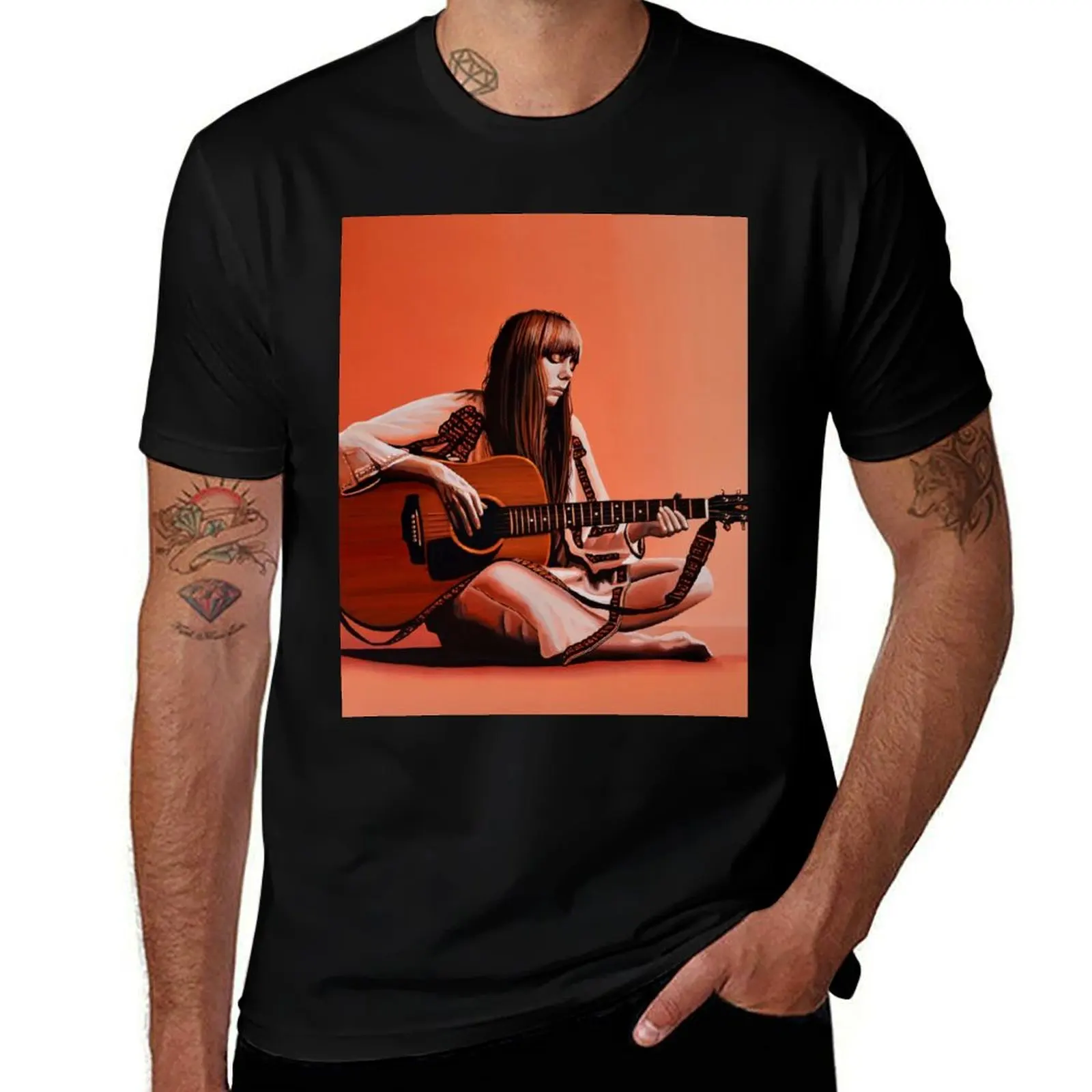 

Joni Mitchell Painting T-Shirt man t shirt cotton t shirt for man 100 percent cotton men t shirt cotton 100% T-Shirt