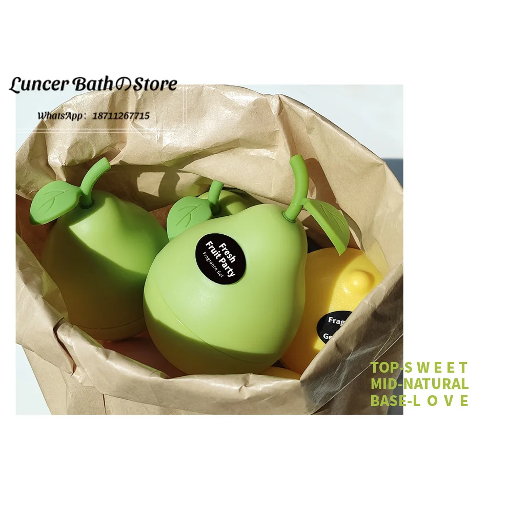 Pear Flavor Fruit Car Aromatherapy Solid Car Fragrance Ornament Toilet Lasting Loose Fragrance Space Fruit Aromatherapy