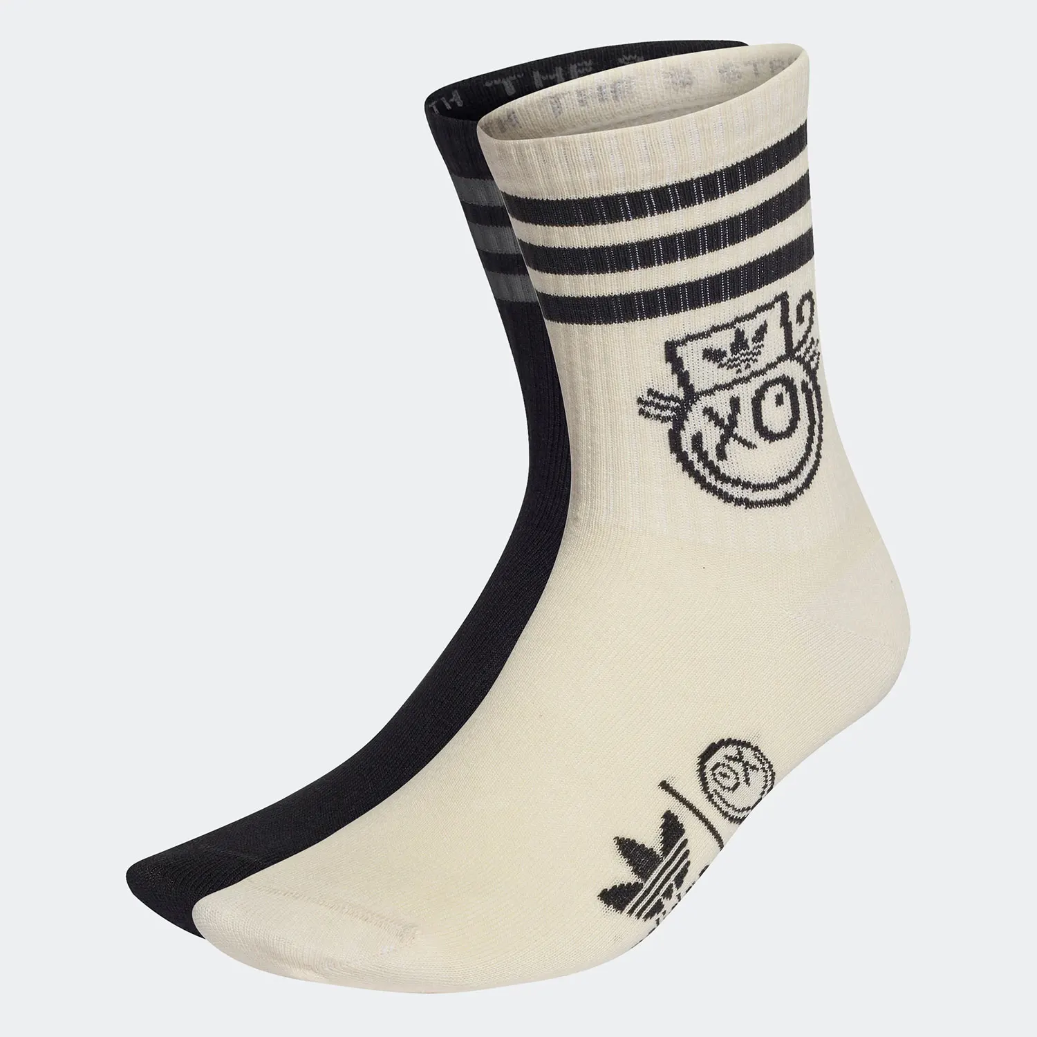 

Оригинальные спортивные носки Adidas Three Leaf Clover для мужчин и женщин, новый сезон, комплект из двух пар, HT1196