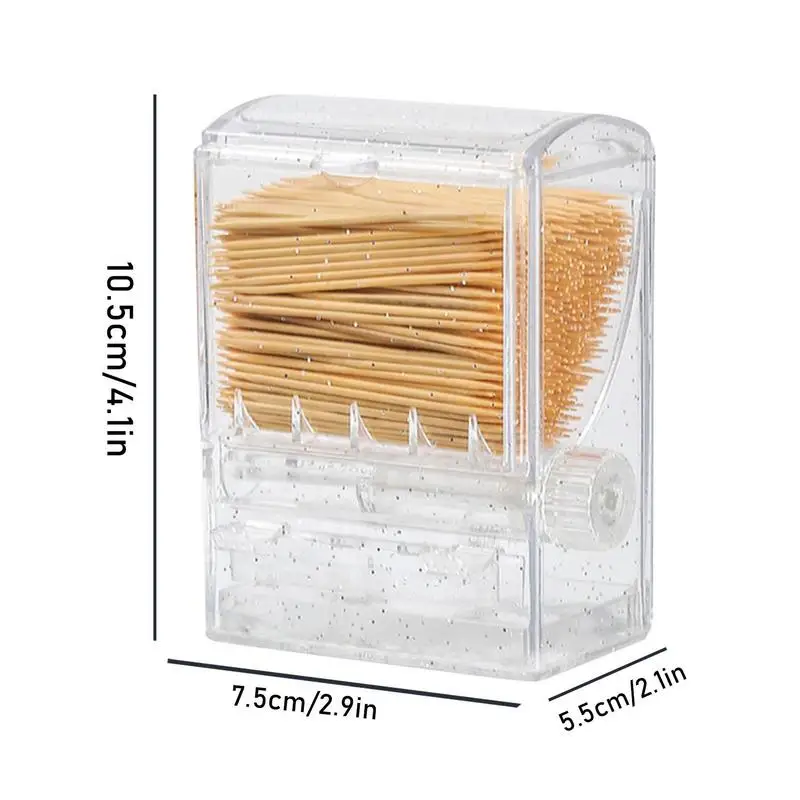 Toothpick Dispenser For Home Clear Vending Machine Auto Toothpick Holder Fashionable Toothpick Dispenser Square Toothpick Box