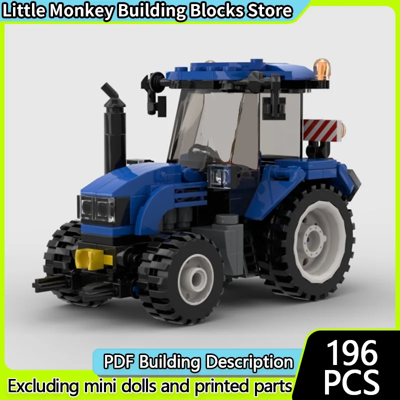 

Модель городской автомобиль MOC, строительные кирпичи, сельскохозяйственный маленький трактор, модульная технология, детские праздничные подарки, сборные игрушки, костюм