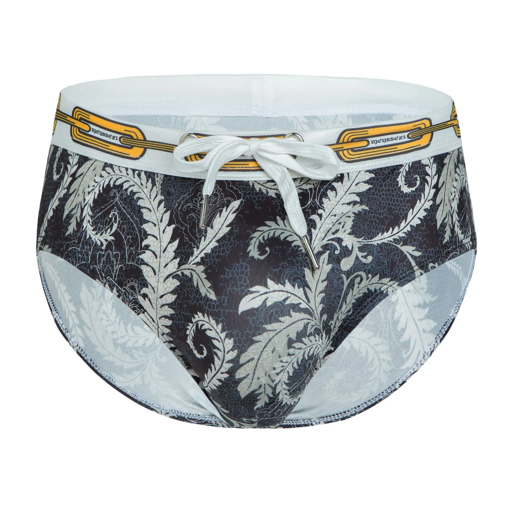 Foreign trade printed men's triangle swimming trunks three-dimensional cup fashion seaside underwear 906