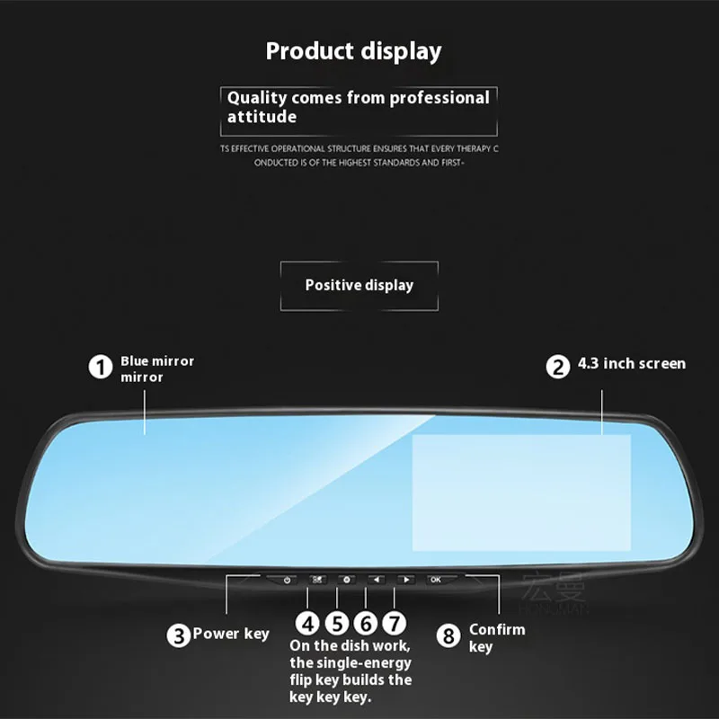 For Cadillac ELR High definition dual lens driving recorder with front and rear dual recording reverse images Car dvr