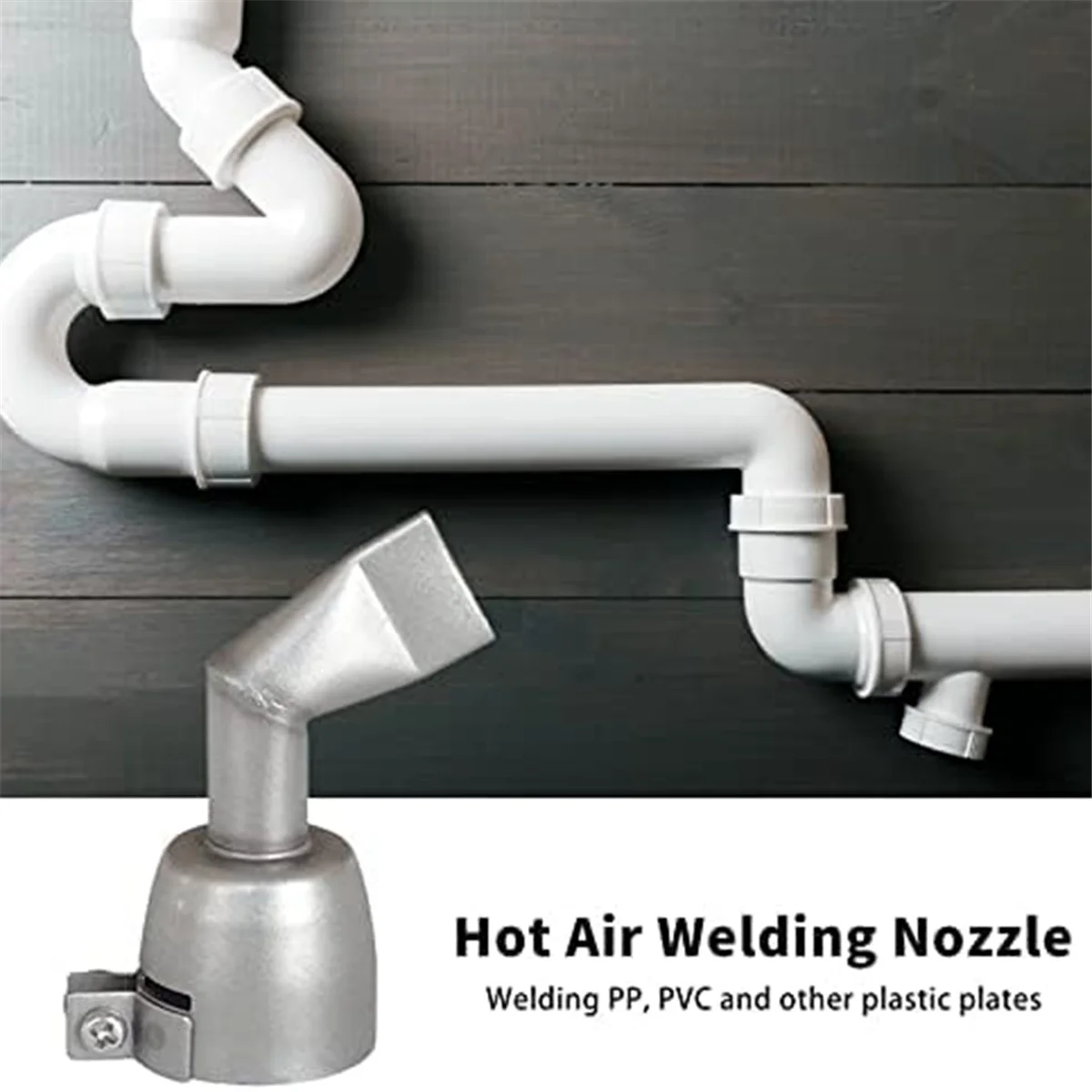 

Hot Air Welding Gun Set 20mm Flat Welding Nozzle Tip Wide Mouth Tube Welding Nozzle Replacement PVC Plastic Sheet HOT
