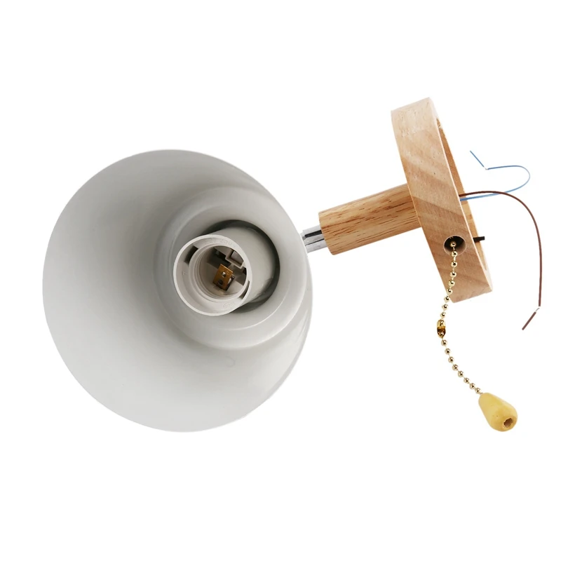 الشمال خشبية الجدار مصباح السرير الجدار مصباح الشمعدان الجدار الخفيفة لغرفة النوم الممر مع البريدي التبديل للتدوير بحرية (أبيض)-A21I #6