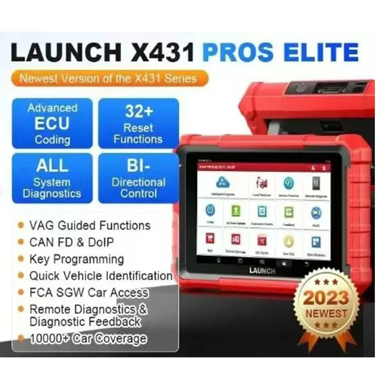 إطلاق أحدث X431 PROS Elite محرك محلل ماسح ضوئي تشخيصي غطاء 98% نموذج سيارة أدوات تشخيص المحرك
