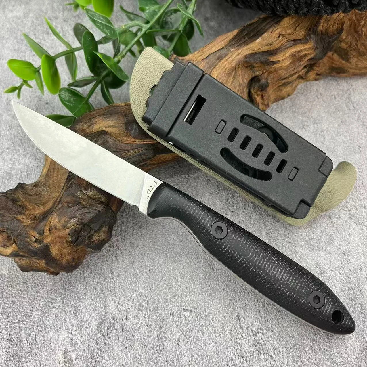 Pacaya Hochhärte D2 Stahl Wander- und Kletterwerkzeuge Outdoor Feststehendes Messer Langlebiger Camping- und Angelmesser Täglicher Schneidewerkzeug Geschenke