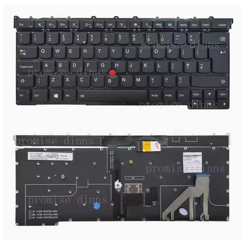 M  Replacement For Lenovo ThinkPad X1 Carbon 3rd Gen 2015 Laptop US UK Keyboard