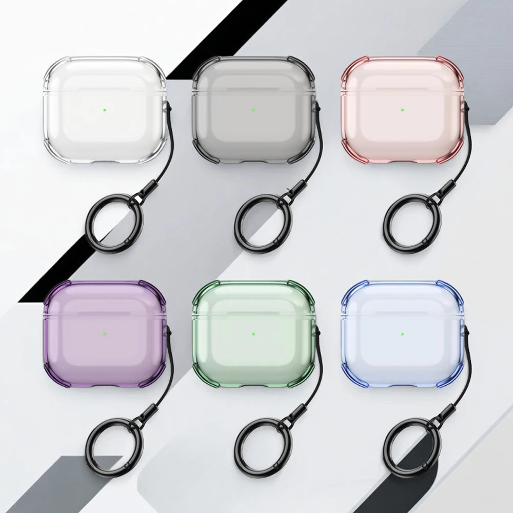 

Transparent Case For AirPods 4 3 2 1 Business Earphones Cases For Apple AirPods Pro 1st 2nd Gen Cover Headset Shell With Hook