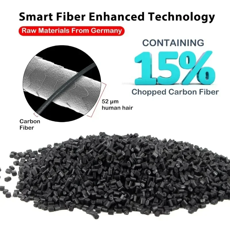 Carbon Fiber Nylon Filament,Enhanced Strength Rigidity PA6-CF Filament,High-Temperature Resistant Carbon Fiber PA6 1kg