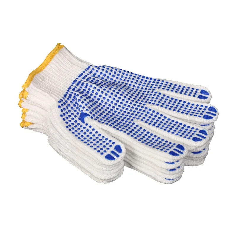 20 pairs essential blue rubber dot gloves for safety and protection at work and home gardening Highly elastic protective gloves