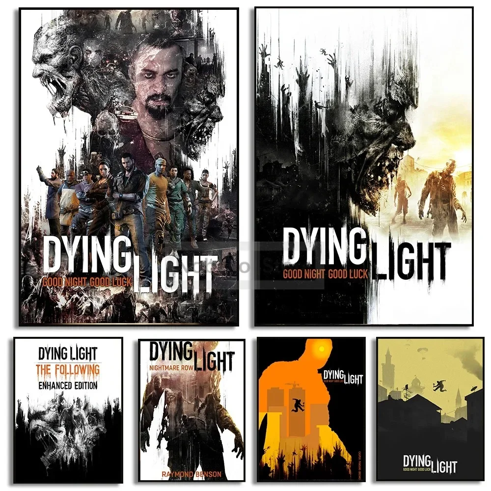 Classic Horror Zombie Parkour Game Dying Light    Stay Human Poster Prints Canvas Painting Wall Art Pictures for Home Room Decor