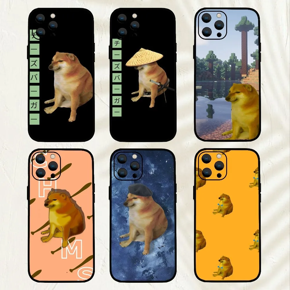 Funny Cheems Dog  Phone Case  For Samsung Galaxy S24 S23 S22 S21 S20 Ultra Plus S20FE FE Cover