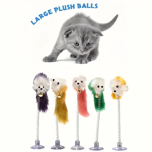 Vantuz, ses çıkarmak için bir bahar çanları, sıçanların kedinin dikkatini çekmek için çiğnemesi için, rastgele renk, 1 paket ilkbaharda en çok satılan 8 satış, cat-no. 7