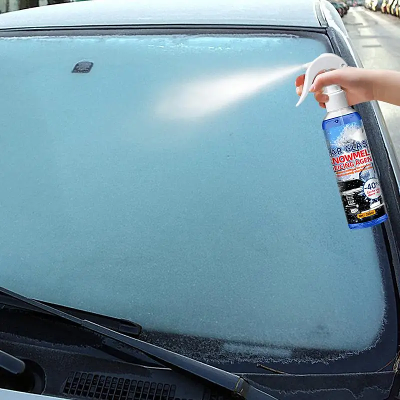 260ml Windshield De-Icer Spray Window Glass Ice Melt Spray Ice Removal Spray Windshield Defroster Car Windshield Glass Anti Ice