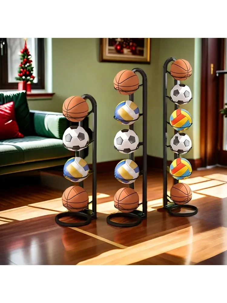 1 Stück schwarzer Sportball-Organizer aus Metall – für Bälle, multifunktionales Aufbewahrungsregal, perfekte Regale für Weihnachtsgeschenke