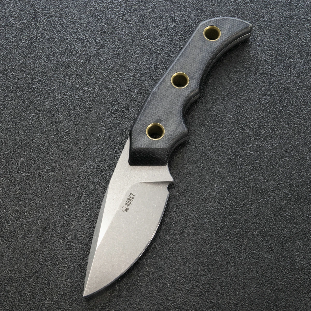 Kubey ku376 Hunter Drop Point Fixed Blade Knife Micarta Handle Beadblast 14C28N Steel outdoor survival knife