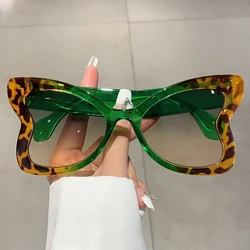 KAMMPT Oversized Butterfly Shape Sunglasses 2024 New Arrival Stylish Vintage Multicolor Shades Trendy Brand Design Women Eyewear