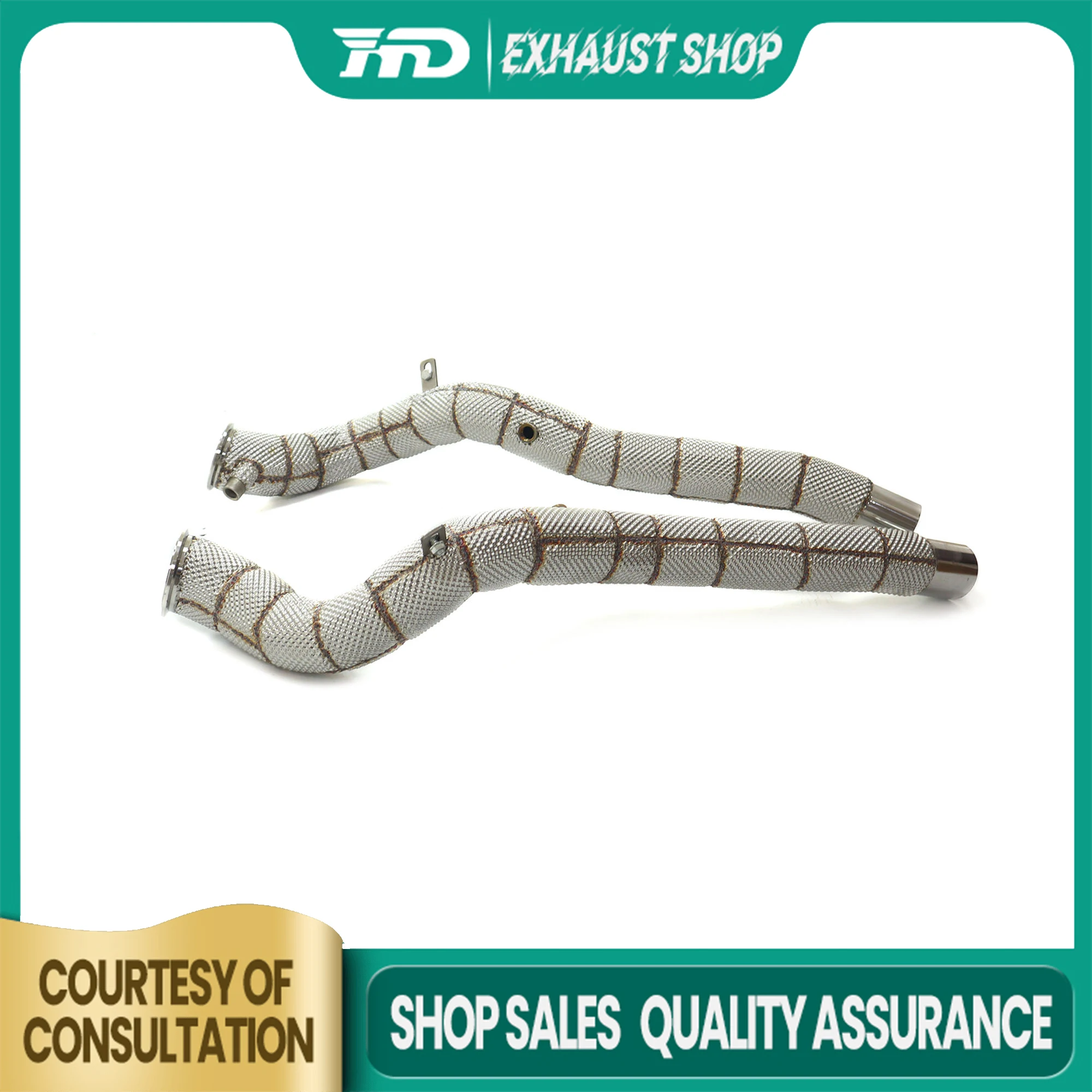 

High Quality Downpipe For Ferrari California T 3.9T Stainless Steel Heat Shield High Flow Performance Exhaust System HMD