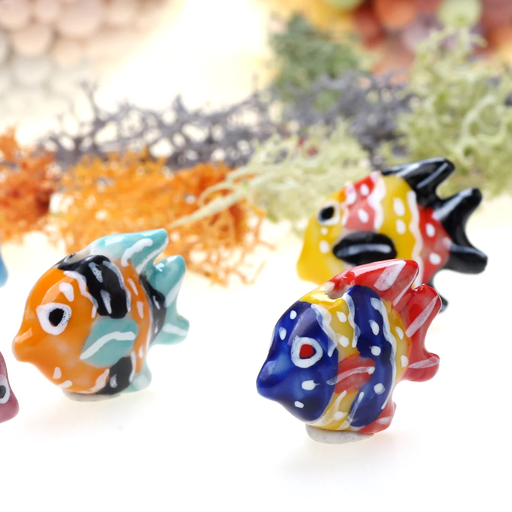 

3Pcs/Bag 22MM Cute Multicolor Tropical Ceramic Clownfish DIY Handmade Loose Bead Bracelet/ Necklace/Jewelry Accessories Making