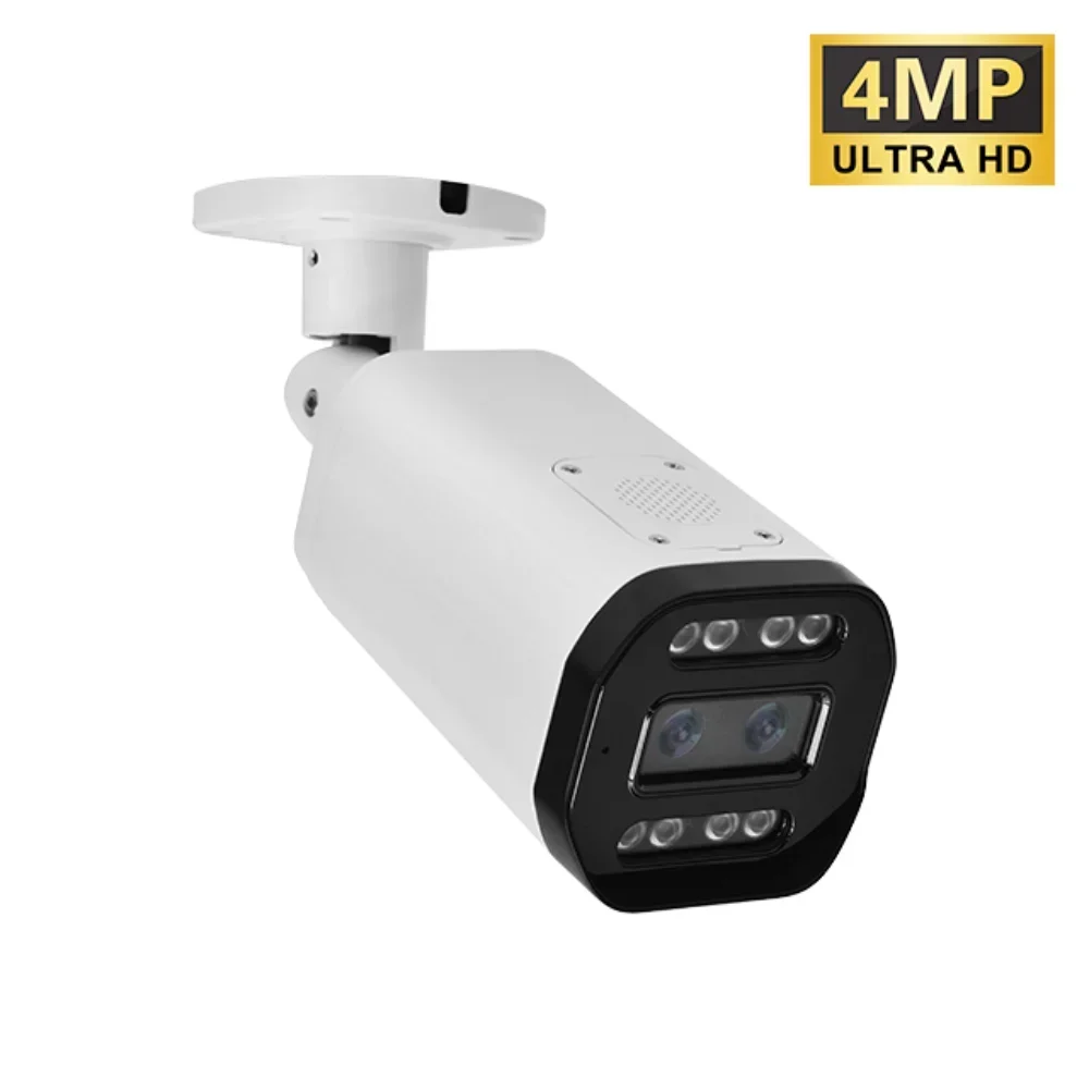 

PEGATAH 4MP IP Camera Dual Lens Outdoor IP66 Waterproof CCTV Cam Full Color Night Vision Video Surveillance Security Cameras