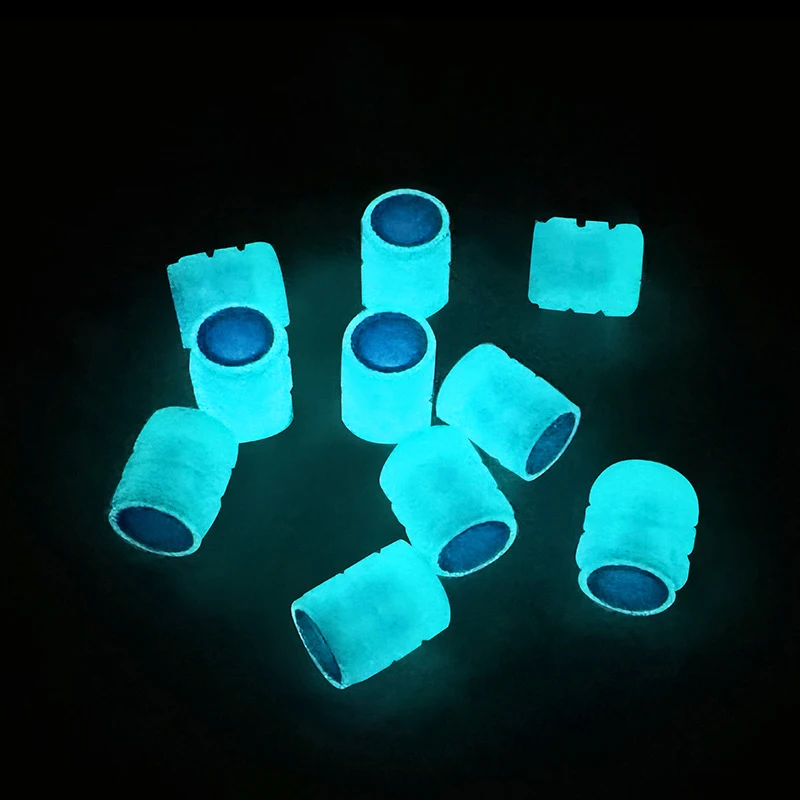 4-20PCS Luminous Car Tire Valve Cap Fluorescent Night Glowing Decor Motorcycle Bike Wheel Nozzle Dustproof Tyre Valve Stem Caps