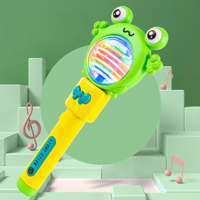 Children's Music Wand Frog Soft Rubber Ears Rabbit Music Light Magic Wand Girl Princess Fairy Wand Baby Luminous Toys