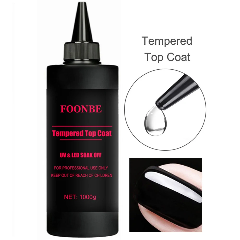580g/1KG Super brillant couche de finition UV Base Gel vernis mat couche de finition renforcer Gel longue durée brillant tremper le vernis d'art des ongles