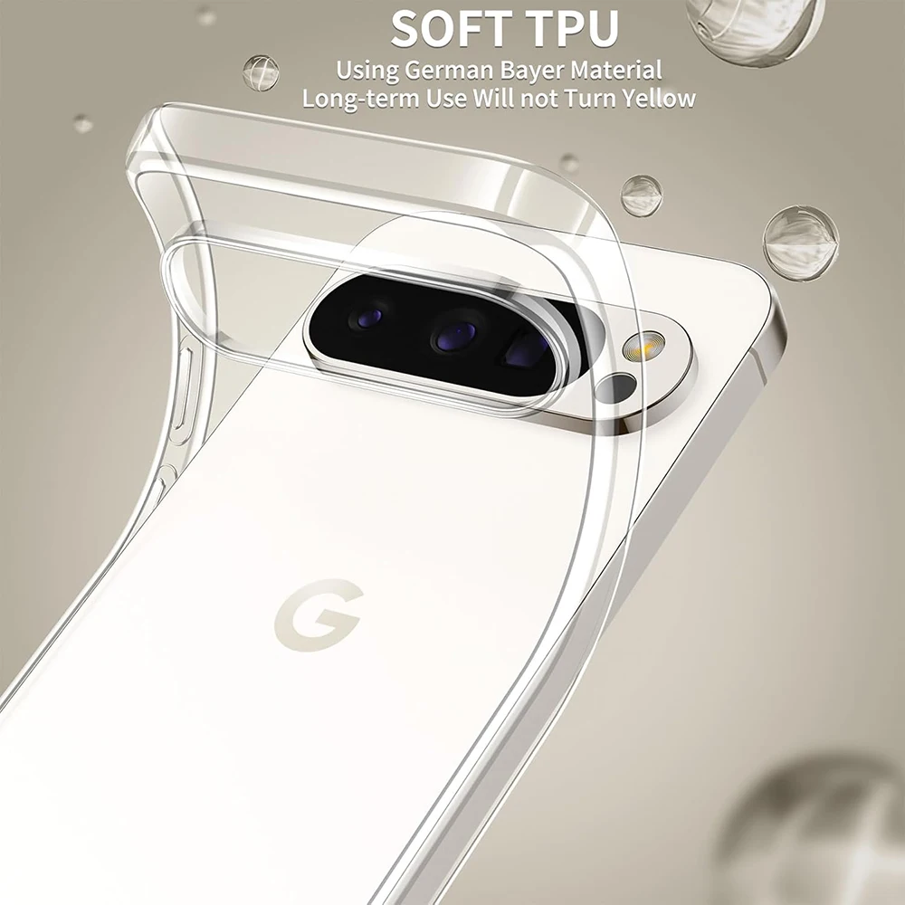 Shockproof Silicone Case For Google Pixel 9A 9 ProXL 8 7 6 A Pro XL 8A 7A 6A Ultra Thin Soft Cover Clear Ultra Thin Shell Fundas