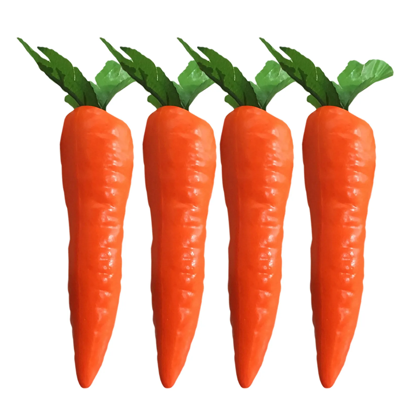 

4Pcs Artificial Carrots Decoration Realistic Foam Carrot Ornaments Easter Party Home Farmhouse Photo Props Creative Carrot Decor